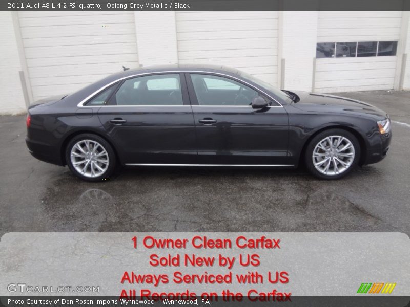 Oolong Grey Metallic / Black 2011 Audi A8 L 4.2 FSI quattro