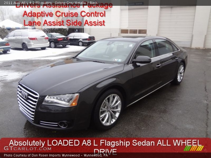Oolong Grey Metallic / Black 2011 Audi A8 L 4.2 FSI quattro
