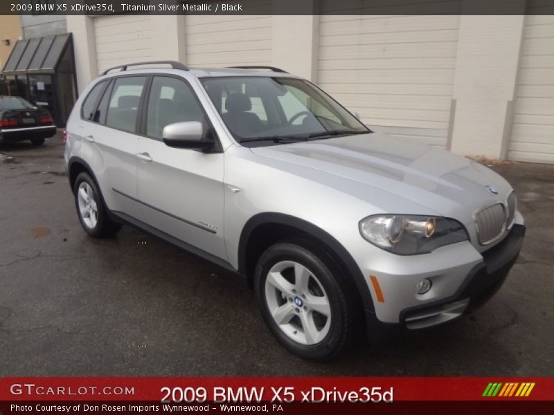 Titanium Silver Metallic / Black 2009 BMW X5 xDrive35d