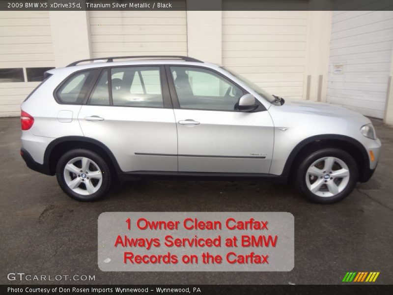 Titanium Silver Metallic / Black 2009 BMW X5 xDrive35d