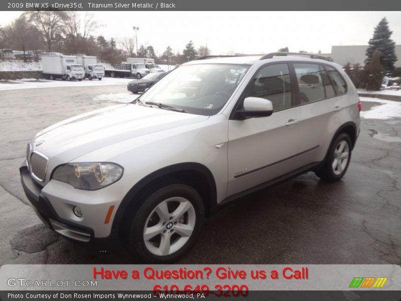 Titanium Silver Metallic / Black 2009 BMW X5 xDrive35d