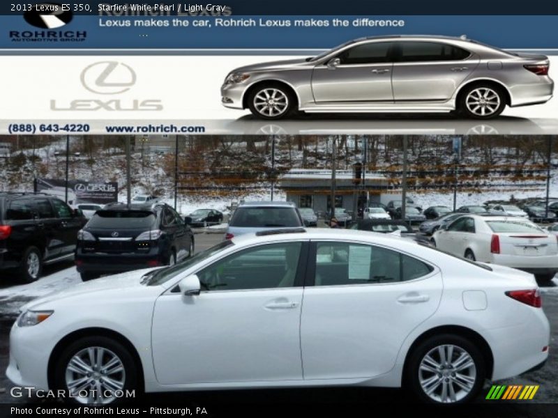 Starfire White Pearl / Light Gray 2013 Lexus ES 350