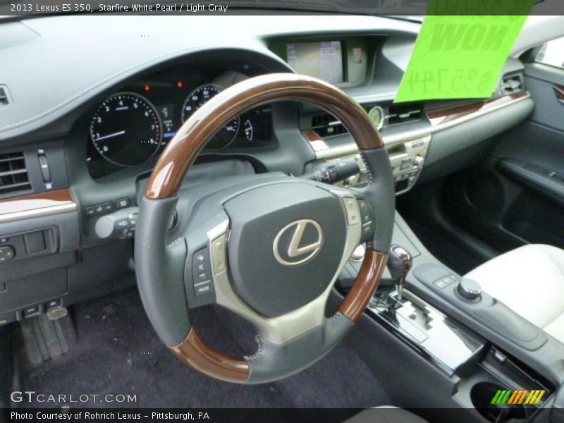 Starfire White Pearl / Light Gray 2013 Lexus ES 350