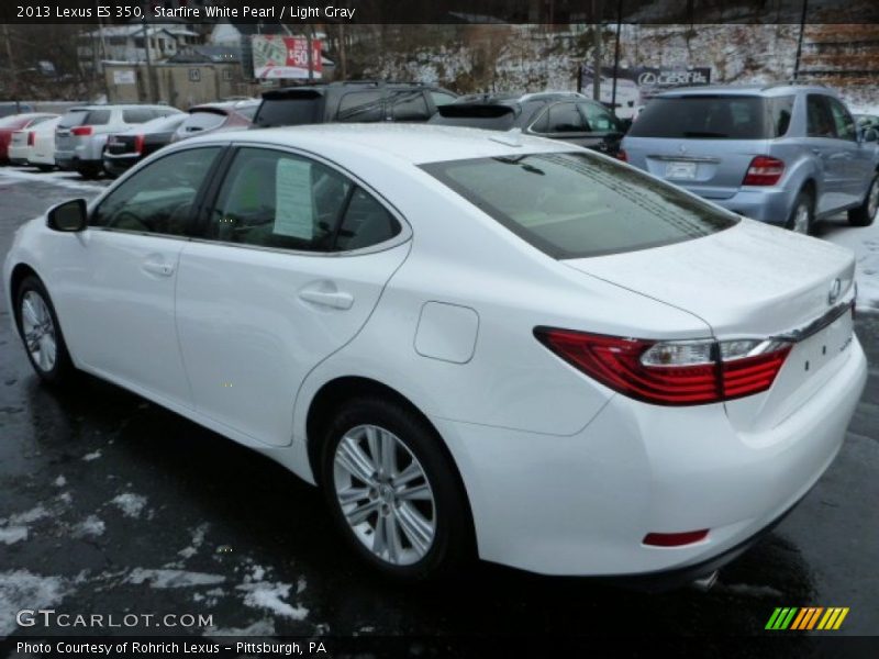 Starfire White Pearl / Light Gray 2013 Lexus ES 350