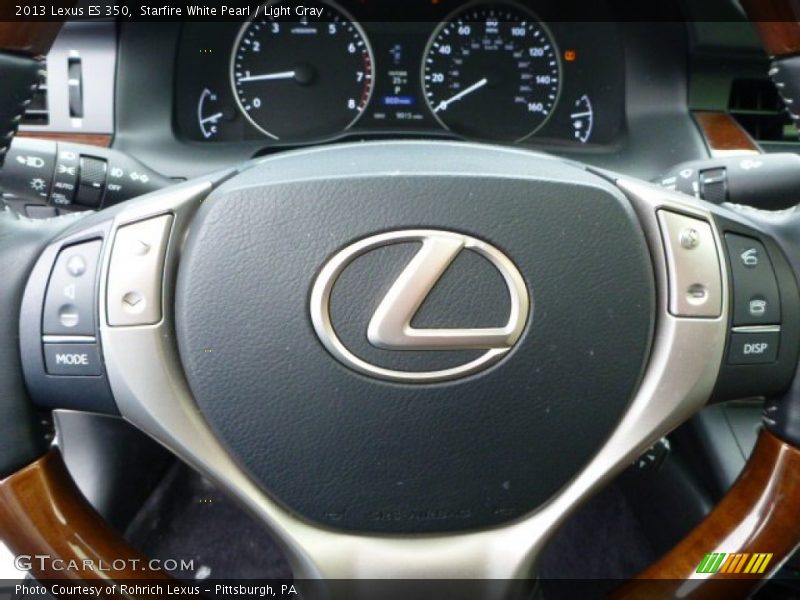 Starfire White Pearl / Light Gray 2013 Lexus ES 350