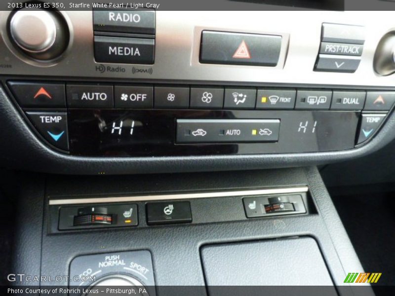 Starfire White Pearl / Light Gray 2013 Lexus ES 350