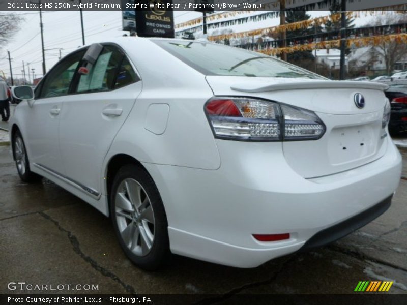 Starfire White Pearl / Parchment/Brown Walnut 2011 Lexus HS 250h Hybrid Premium