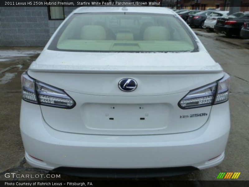 Starfire White Pearl / Parchment/Brown Walnut 2011 Lexus HS 250h Hybrid Premium