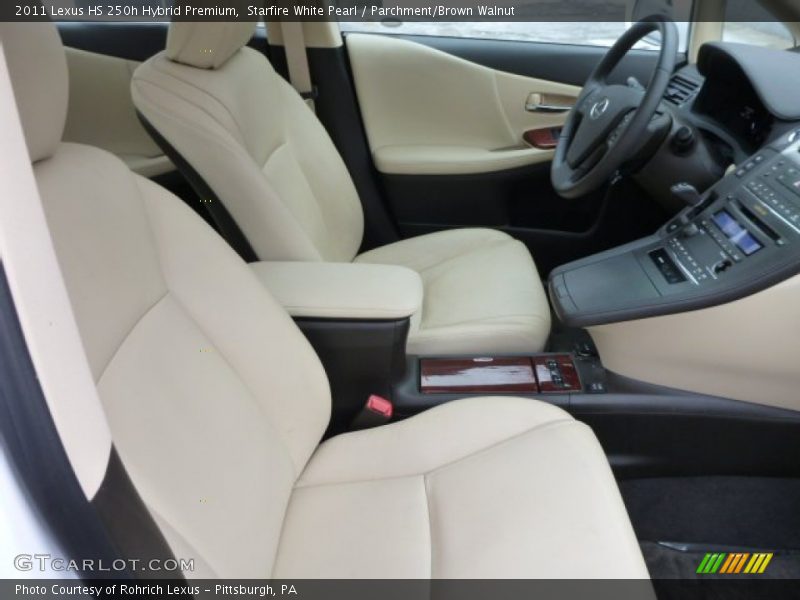 Starfire White Pearl / Parchment/Brown Walnut 2011 Lexus HS 250h Hybrid Premium