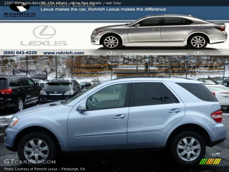 Alpine Rain Metallic / Ash Grey 2007 Mercedes-Benz ML 350 4Matic