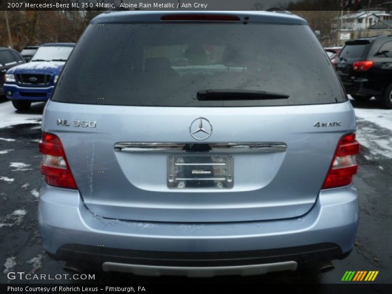 Alpine Rain Metallic / Ash Grey 2007 Mercedes-Benz ML 350 4Matic