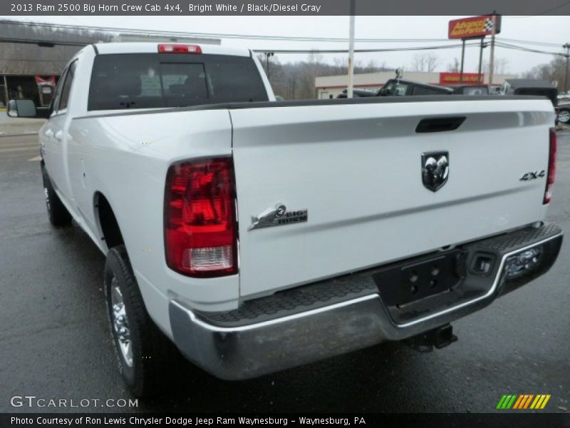 Bright White / Black/Diesel Gray 2013 Ram 2500 Big Horn Crew Cab 4x4