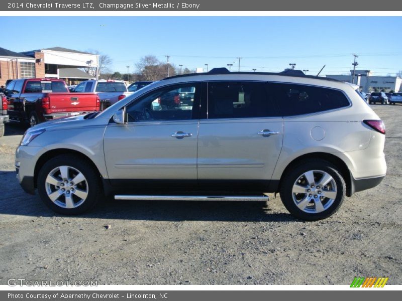Champagne Silver Metallic / Ebony 2014 Chevrolet Traverse LTZ