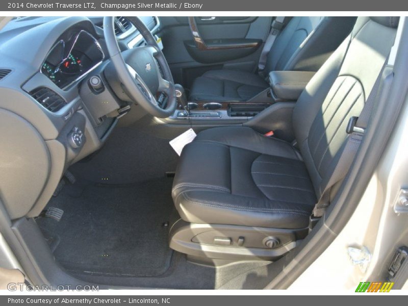 Champagne Silver Metallic / Ebony 2014 Chevrolet Traverse LTZ