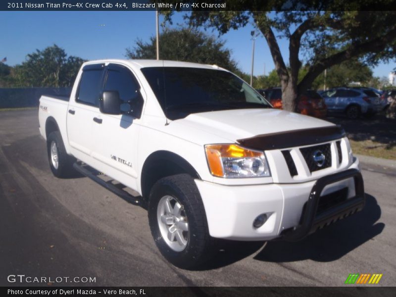 Blizzard White / Pro 4X Charcoal 2011 Nissan Titan Pro-4X Crew Cab 4x4