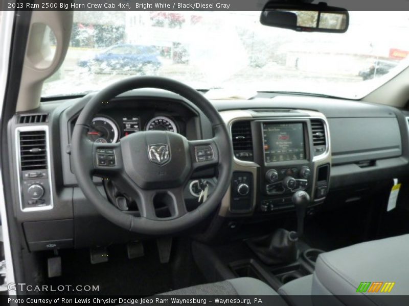 Bright White / Black/Diesel Gray 2013 Ram 2500 Big Horn Crew Cab 4x4