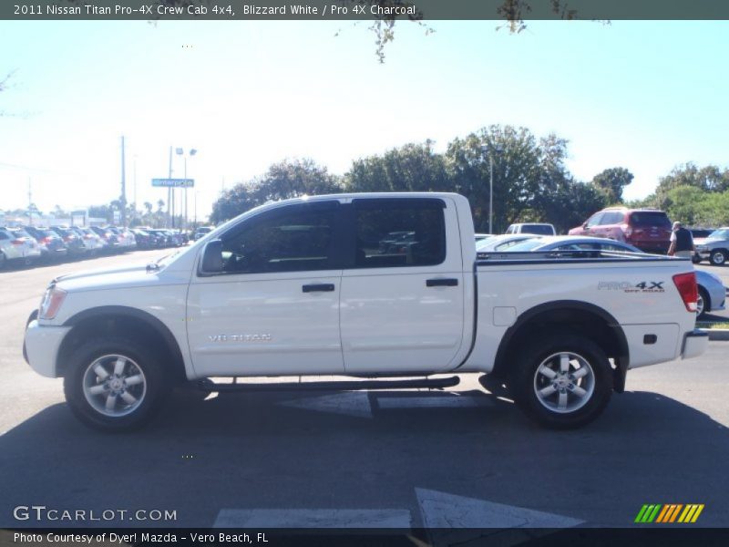 Blizzard White / Pro 4X Charcoal 2011 Nissan Titan Pro-4X Crew Cab 4x4