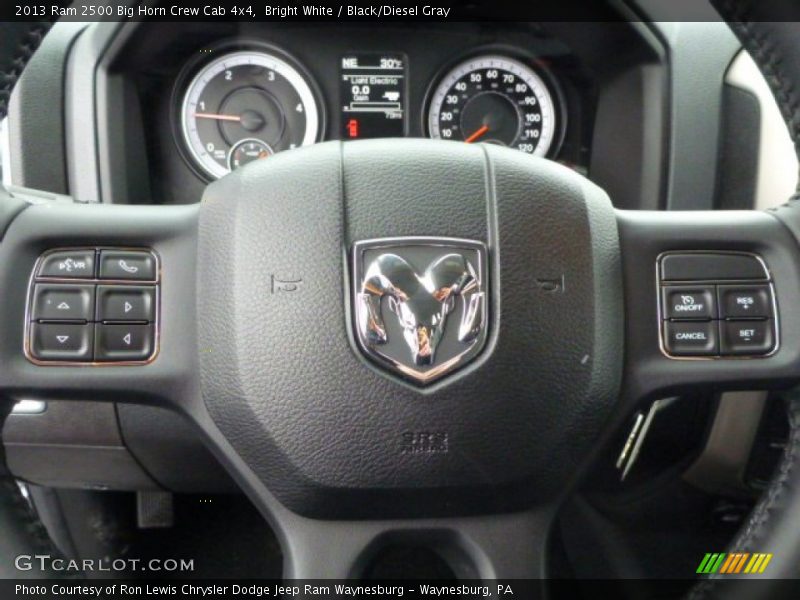 Bright White / Black/Diesel Gray 2013 Ram 2500 Big Horn Crew Cab 4x4