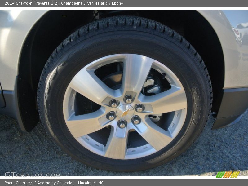 Champagne Silver Metallic / Ebony 2014 Chevrolet Traverse LTZ