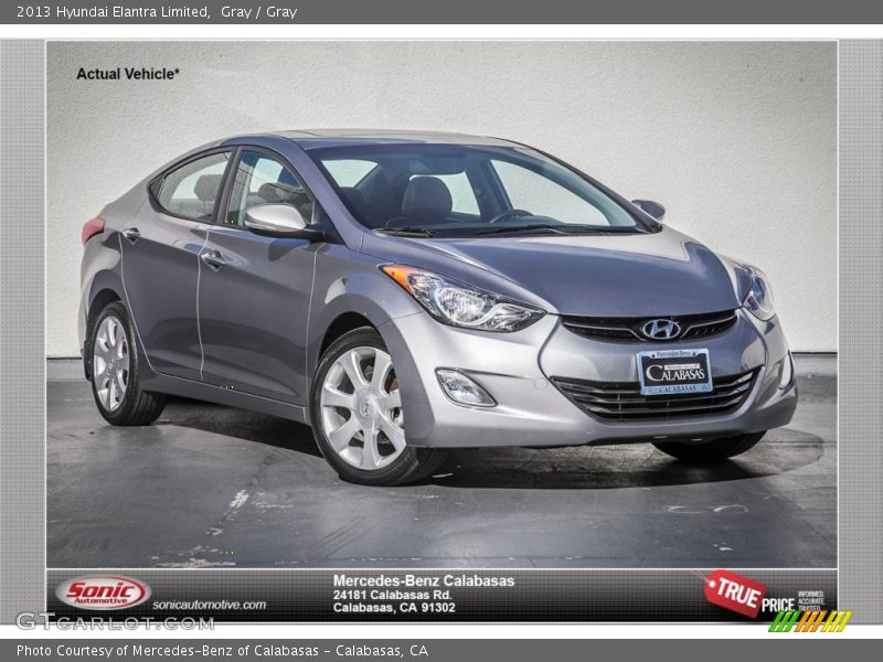 Gray / Gray 2013 Hyundai Elantra Limited