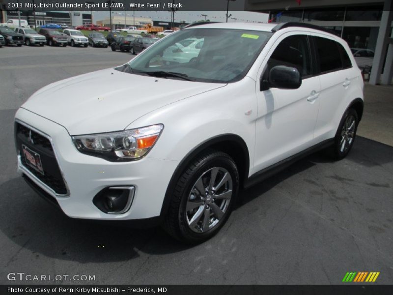 White Pearl / Black 2013 Mitsubishi Outlander Sport LE AWD