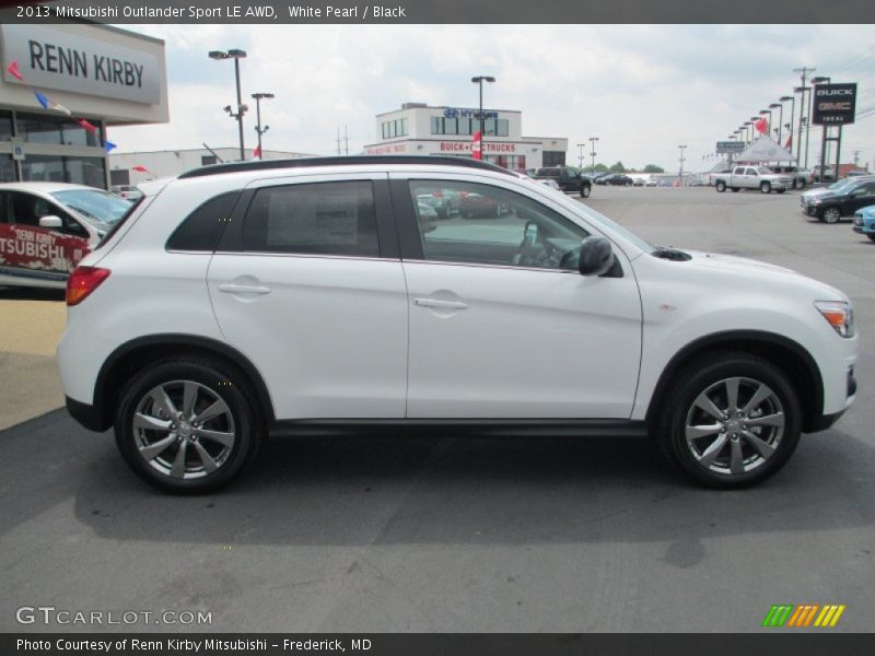 White Pearl / Black 2013 Mitsubishi Outlander Sport LE AWD