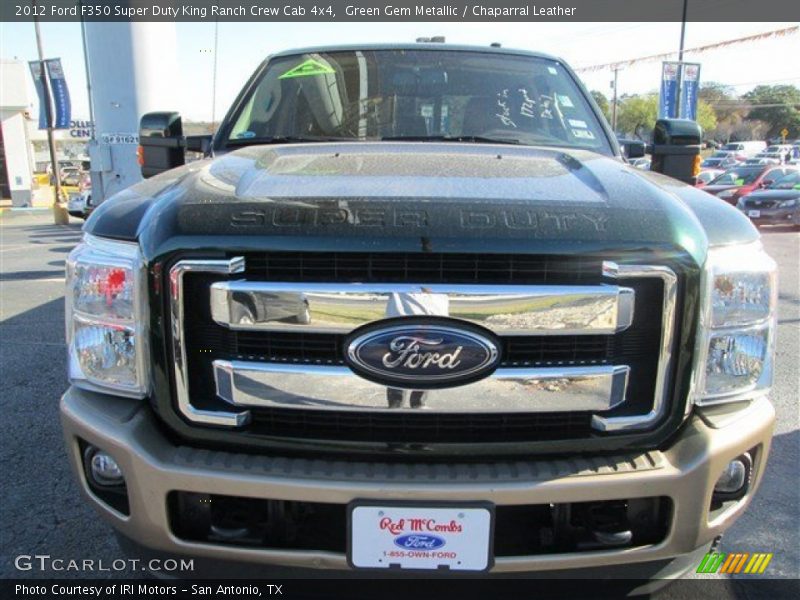 Green Gem Metallic / Chaparral Leather 2012 Ford F350 Super Duty King Ranch Crew Cab 4x4