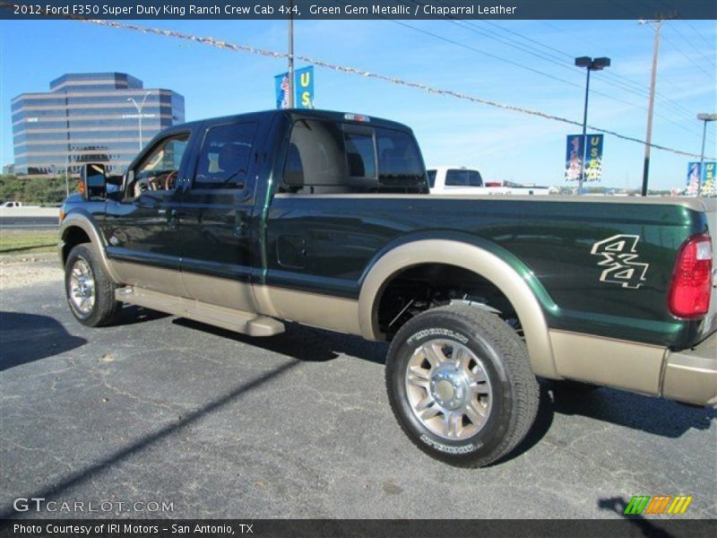 Green Gem Metallic / Chaparral Leather 2012 Ford F350 Super Duty King Ranch Crew Cab 4x4