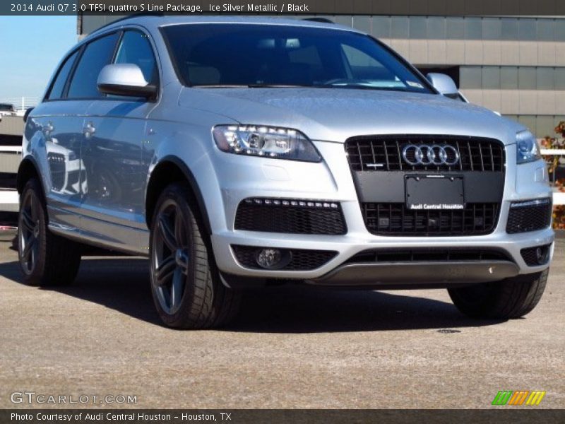Ice Silver Metallic / Black 2014 Audi Q7 3.0 TFSI quattro S Line Package