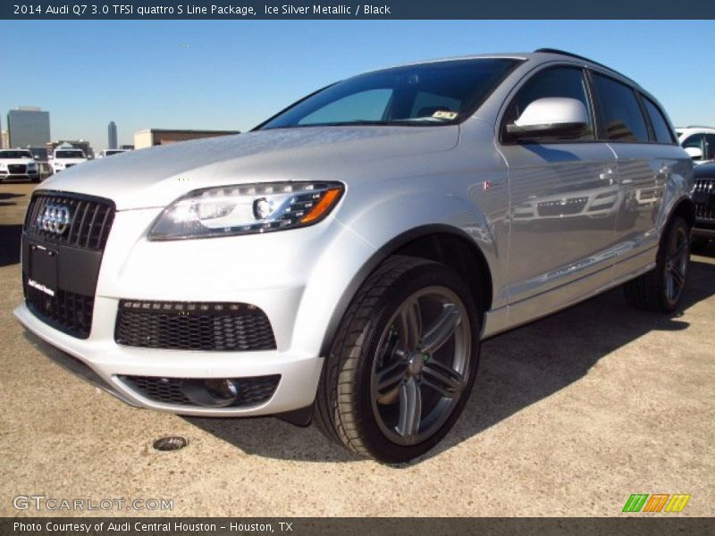 Ice Silver Metallic / Black 2014 Audi Q7 3.0 TFSI quattro S Line Package