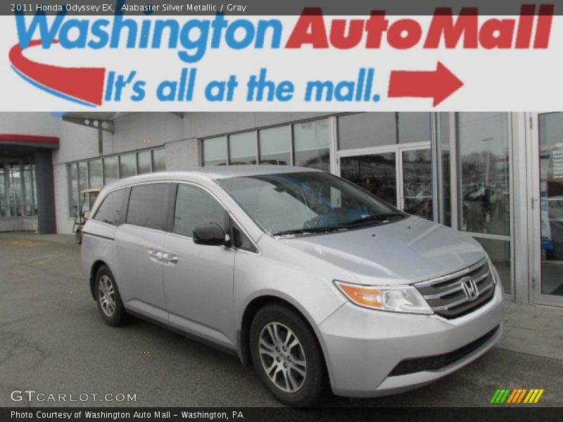 Alabaster Silver Metallic / Gray 2011 Honda Odyssey EX