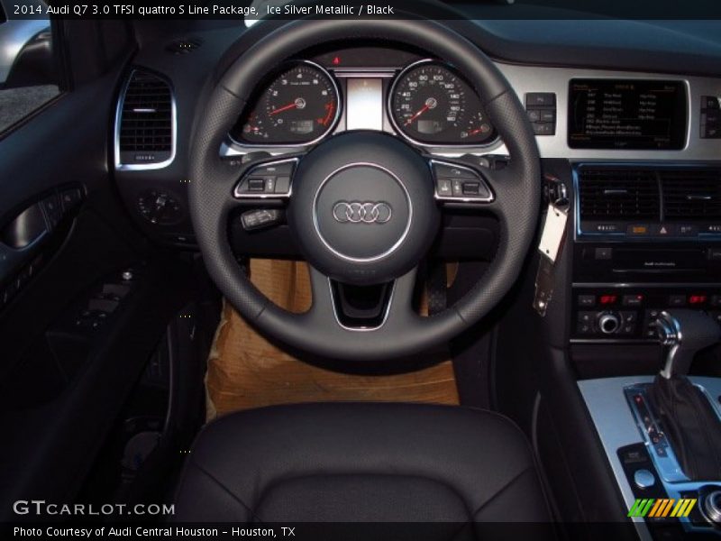 Ice Silver Metallic / Black 2014 Audi Q7 3.0 TFSI quattro S Line Package