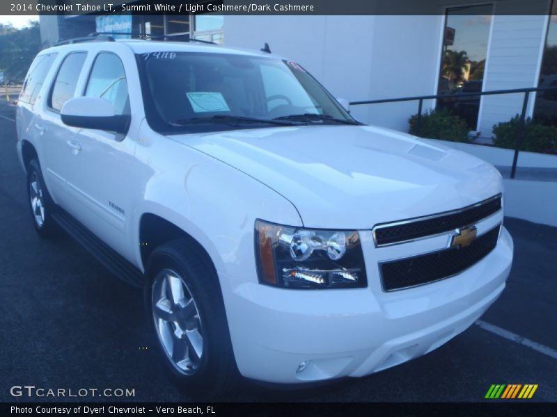 Summit White / Light Cashmere/Dark Cashmere 2014 Chevrolet Tahoe LT