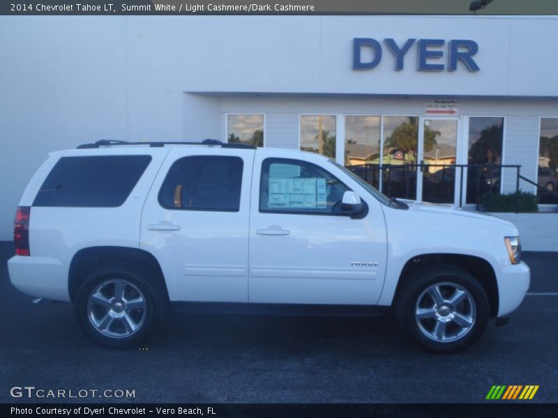 Summit White / Light Cashmere/Dark Cashmere 2014 Chevrolet Tahoe LT
