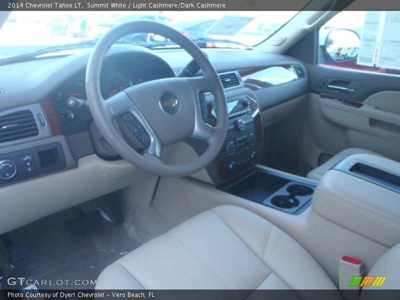 Summit White / Light Cashmere/Dark Cashmere 2014 Chevrolet Tahoe LT