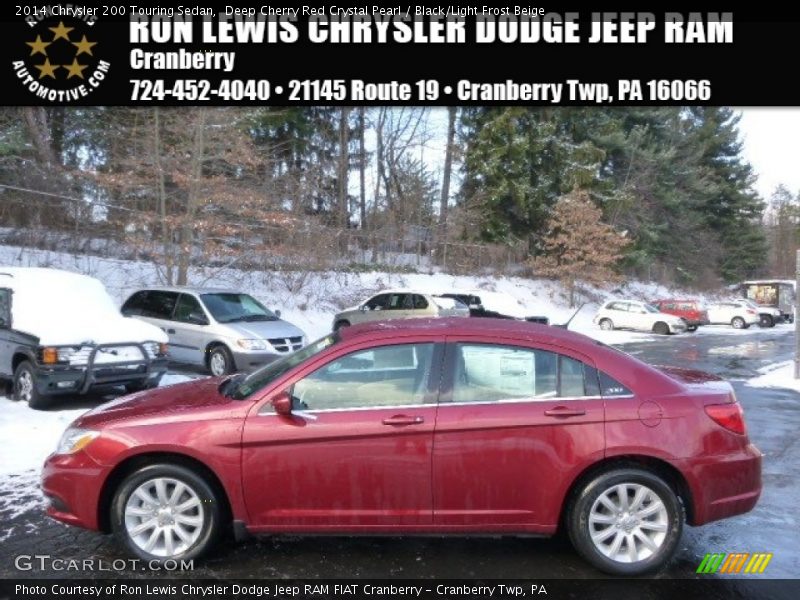 Deep Cherry Red Crystal Pearl / Black/Light Frost Beige 2014 Chrysler 200 Touring Sedan