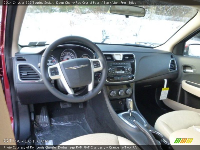 Deep Cherry Red Crystal Pearl / Black/Light Frost Beige 2014 Chrysler 200 Touring Sedan