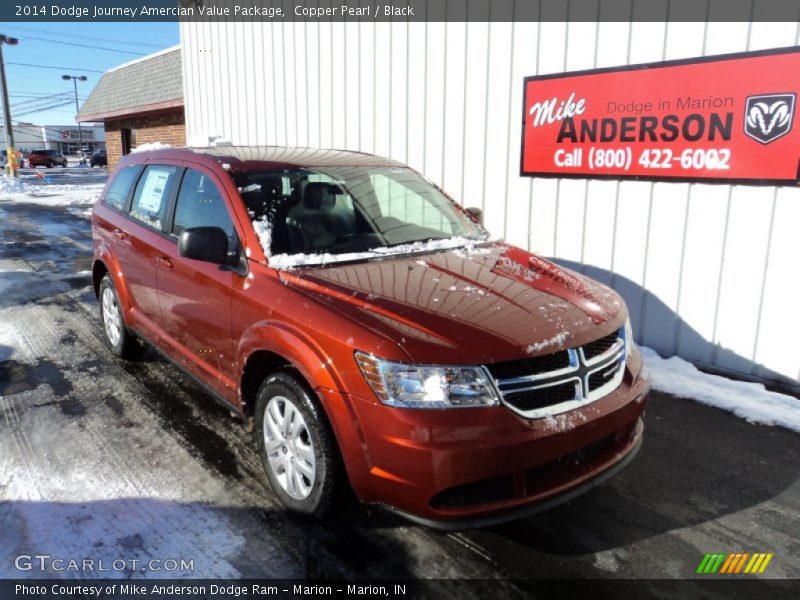 Copper Pearl / Black 2014 Dodge Journey Amercian Value Package