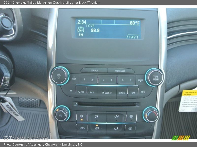 Ashen Gray Metallic / Jet Black/Titanium 2014 Chevrolet Malibu LS