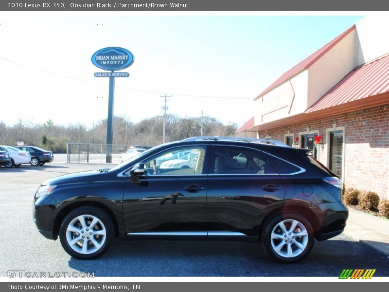 Obsidian Black / Parchment/Brown Walnut 2010 Lexus RX 350