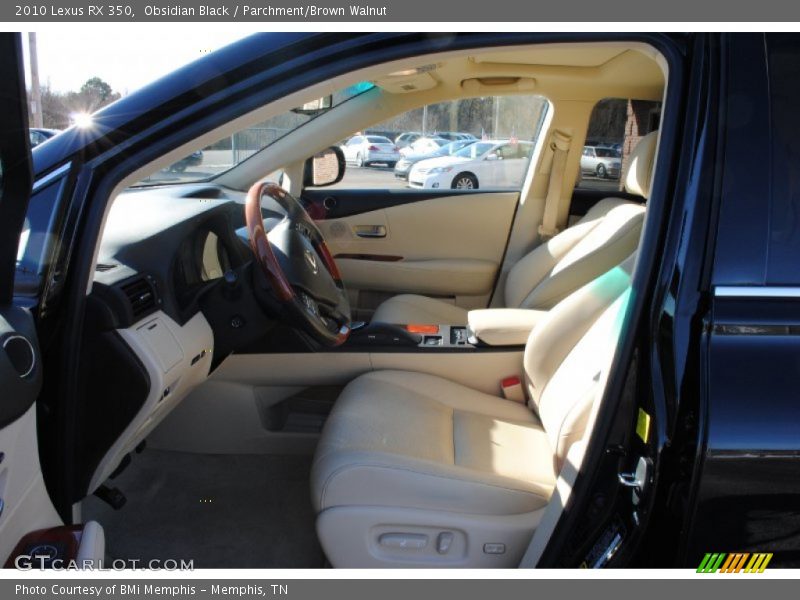 Obsidian Black / Parchment/Brown Walnut 2010 Lexus RX 350