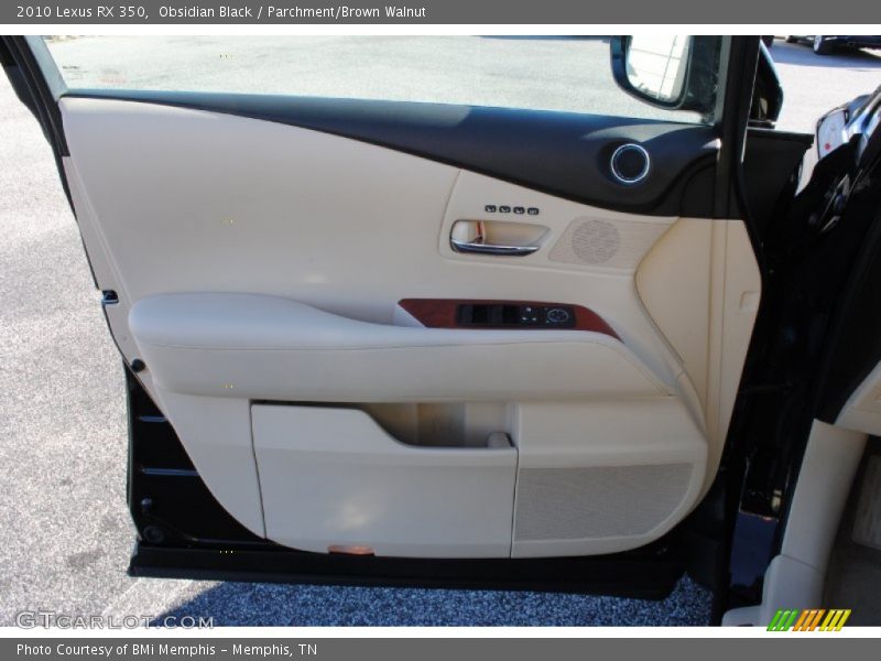 Obsidian Black / Parchment/Brown Walnut 2010 Lexus RX 350