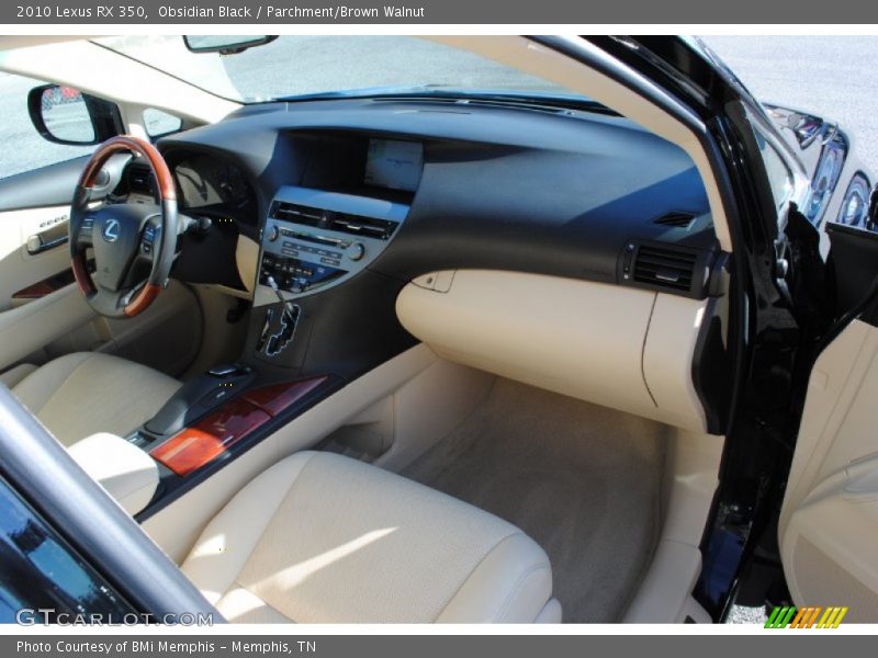 Obsidian Black / Parchment/Brown Walnut 2010 Lexus RX 350