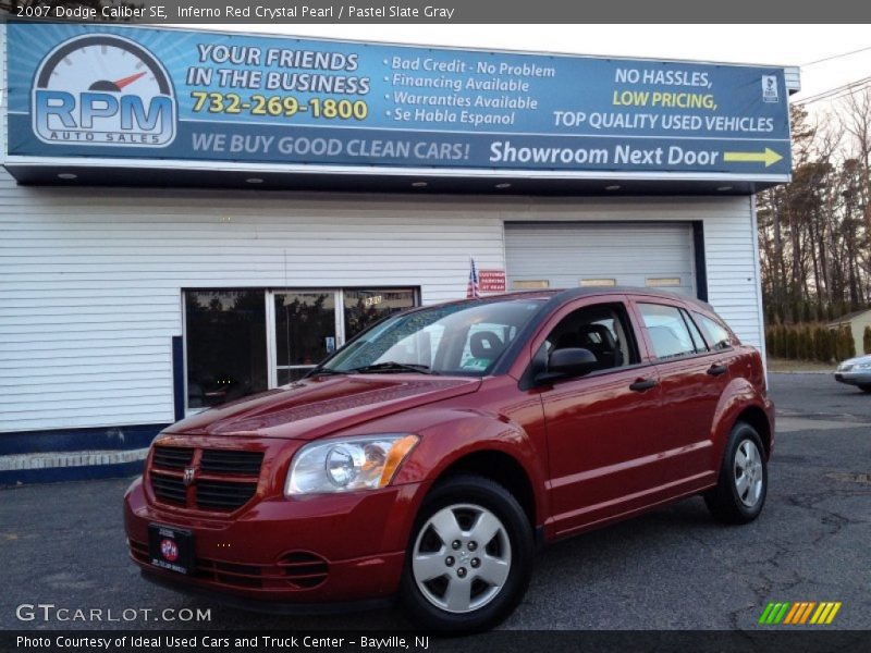 Inferno Red Crystal Pearl / Pastel Slate Gray 2007 Dodge Caliber SE