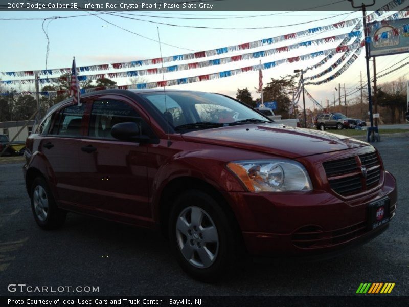 Inferno Red Crystal Pearl / Pastel Slate Gray 2007 Dodge Caliber SE