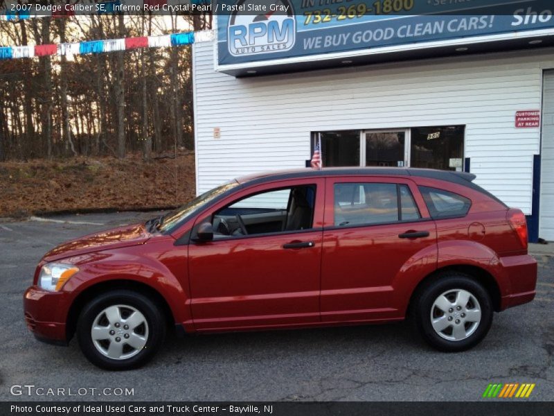 Inferno Red Crystal Pearl / Pastel Slate Gray 2007 Dodge Caliber SE