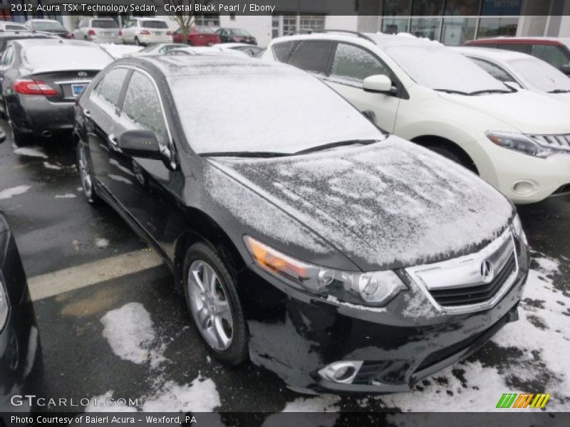 Crystal Black Pearl / Ebony 2012 Acura TSX Technology Sedan