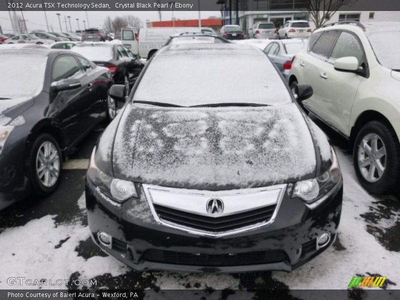 Crystal Black Pearl / Ebony 2012 Acura TSX Technology Sedan