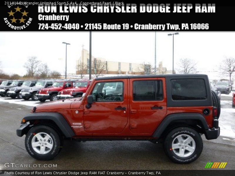 Copperhead Pearl / Black 2014 Jeep Wrangler Unlimited Sport S 4x4