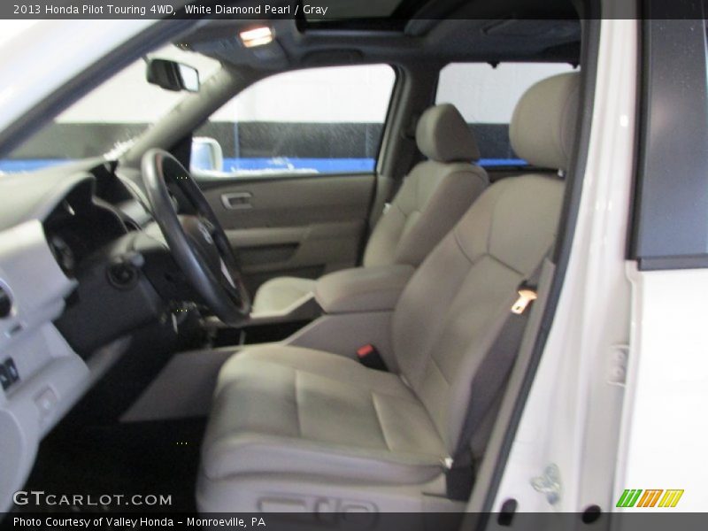 White Diamond Pearl / Gray 2013 Honda Pilot Touring 4WD